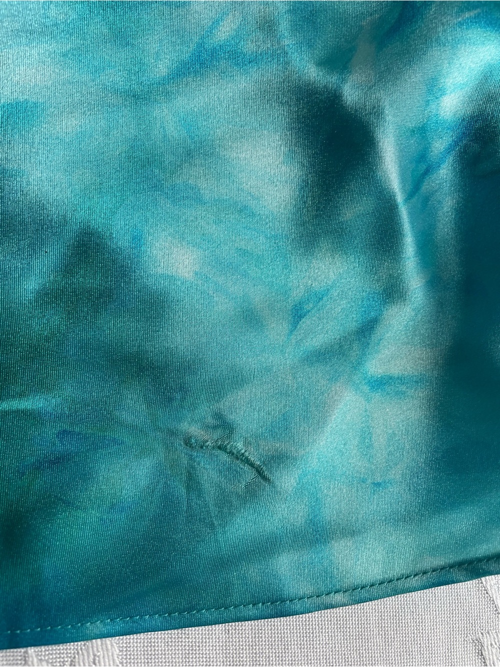 Valerie Stevens Cami Top Medium Turquoise Tie Dye Lace Trim Mermaidcore Fairy - Picture 7 of 8